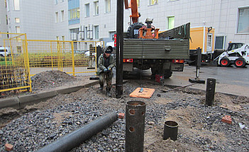 Погружение винтовых свай 325 мм УБМ 85