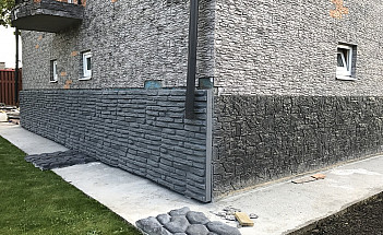 Цоколь панелями Сланец