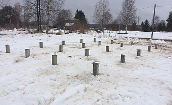 Свайное поле забивного фундамента