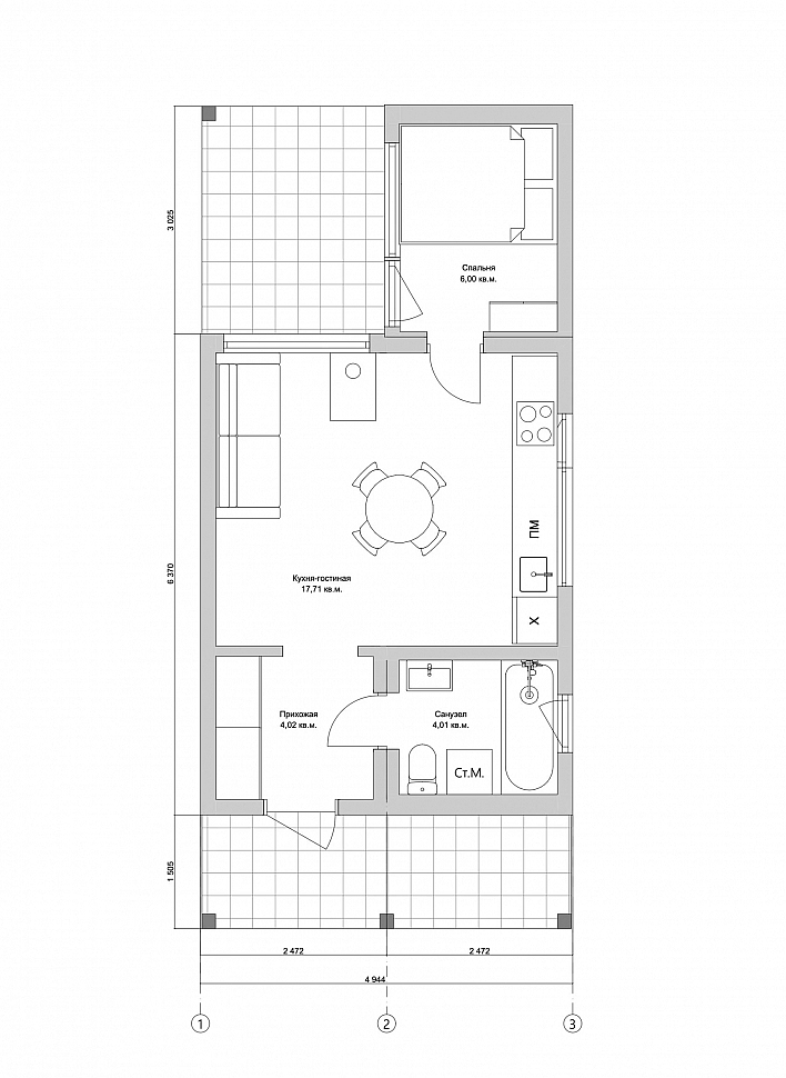 планировка ScoutDacha 32